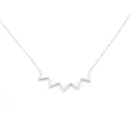 Collier argent étoile articulée sertie rhodié