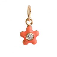 Pendentif fleur ANÄU Paris émail corail