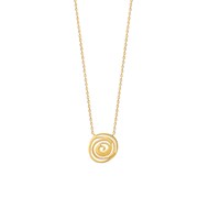 Collier fantaisie spirale plaqué or jaune BELLA - Bijoux Privés Discovery