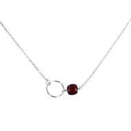 Collier argent grenat FIDJI