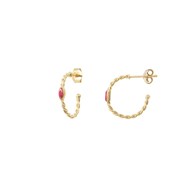 Créoles dorées Scarlet TWIST NAVETTE