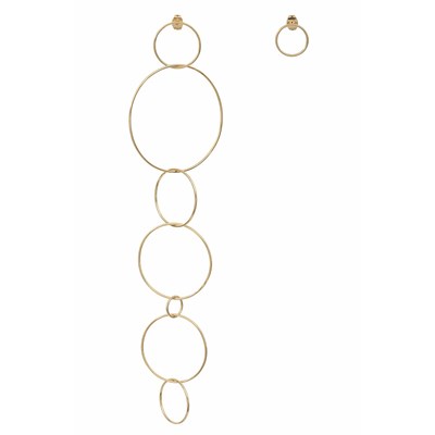 Boucles d'oreilles dorées CIRCLE - vue V1