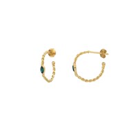 Créoles dorées Emerald TWIST NAVETTE