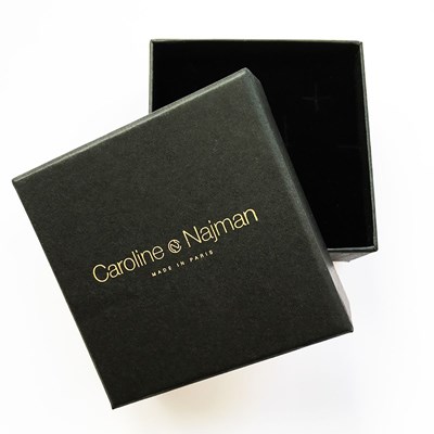 Créoles dorées blanches DRIB PM - vue V2