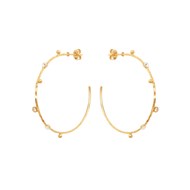 Créoles dorées blanches DRIB GM