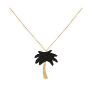Collier doré KUCHI Palm Tree XL noir