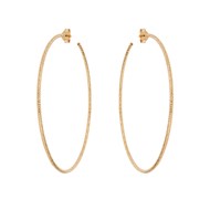 Créoles ouvertes dorées Bling XL