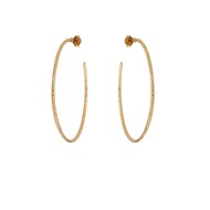 Créoles ouvertes dorées Bling XS