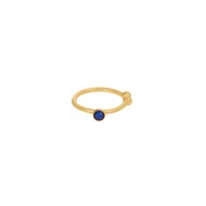 Bague d'Oreille dorée lapis lazuli CAB