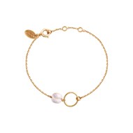 Bracelet doré quartz rose FIDJI