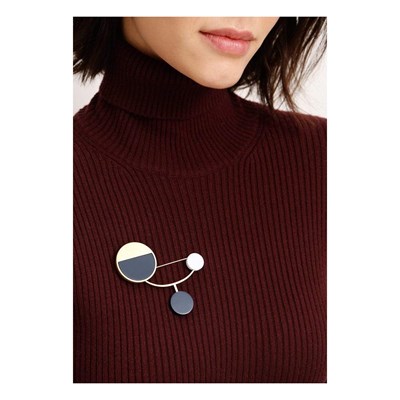 Broche contraste motif acrylique - vue V3