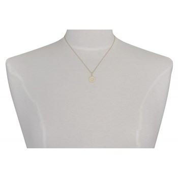 Collier Plaqué Or Soleil Ajouré