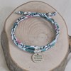 Bracelet Double Tour Lien Liberty et Médaille Toujours de Bonne Humeur Argent 925 - Gris - vue V4