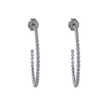 925 Sterling Silver Créoles de Billes Earrings