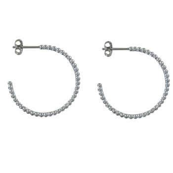 925 Sterling Silver Créoles de Billes Earrings