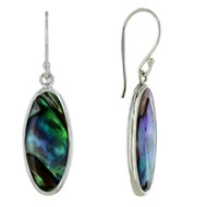 Boucles d'Oreilles Argent Amande Nacre Abalone