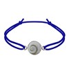 Bracelet Lien Elastique Oeil de Sainte Lucie Rond - Bleu - vue V1