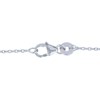 Collier Double Chaine Argent 925 Rhodié Coeur de Strass et Coeur Gravé Je T'Aime - vue V4