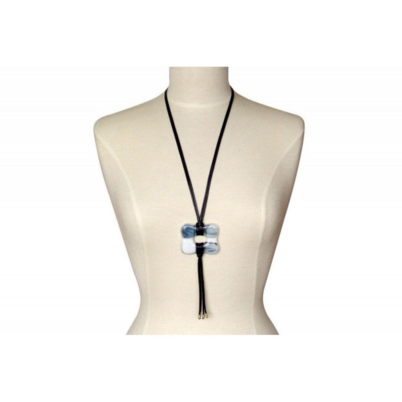 Collier et Grand Pendentif Pâte de Verre Donuts - Classics - vue V3