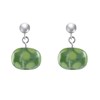 Boucles d'Oreilles en Verre Pois Vert - vue V2