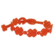 V Cruciani Bracelet Dentelle 7 Trèfles Orange