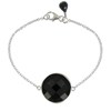 Bracelet Argent 925 Pavé Facetté d'Onyx Noir - vue V1