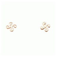 Boucles d'oreilles croix basque 8mm