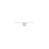 Collier Brillaxis solitaire or blanc 9 carats oxyde