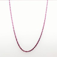 Collier Elden argent 925/1000 1 rang rose magenta
