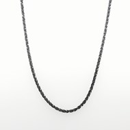 Collier Elden argent 925/1000 1 rang noir collection Catch the Rainbow