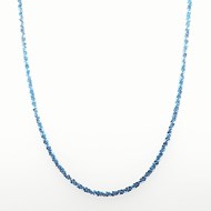 Collier Elden argent 925/1000 1 rang bleu jean collection Catch the Rainbow
