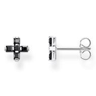 Boucles d'oreilles Thomas Sabo croix noir