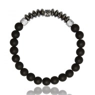 Bracelet Lauren Steven Exclusive perles noires