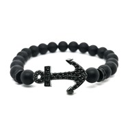 Bracelet Lauren Steven perles noires