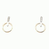 Boucles d'oreilles or bicolore à vis