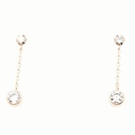 Boucles d'oreilles pendantes oxydes or jaune