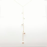 Collier Brillaxis longue pampille perlée