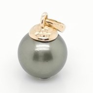 Pendentif perle de Tahiti or jaune 9.5/10 mm