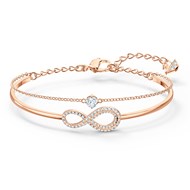 Bracelet Jonc et Chaîne Swarovski Infinity