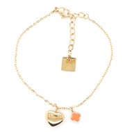 Bracelet Zag Bijoux Coeur doré