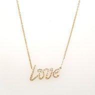Collier Zag Love Doré strass