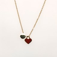 Collier Zag coeur cadena rouge
