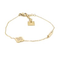 Bracelet Zag bijoux trèfle pavage pierres blanches