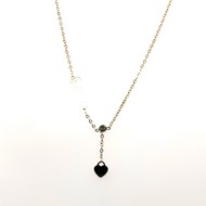 Collier Zag clé coeur amour