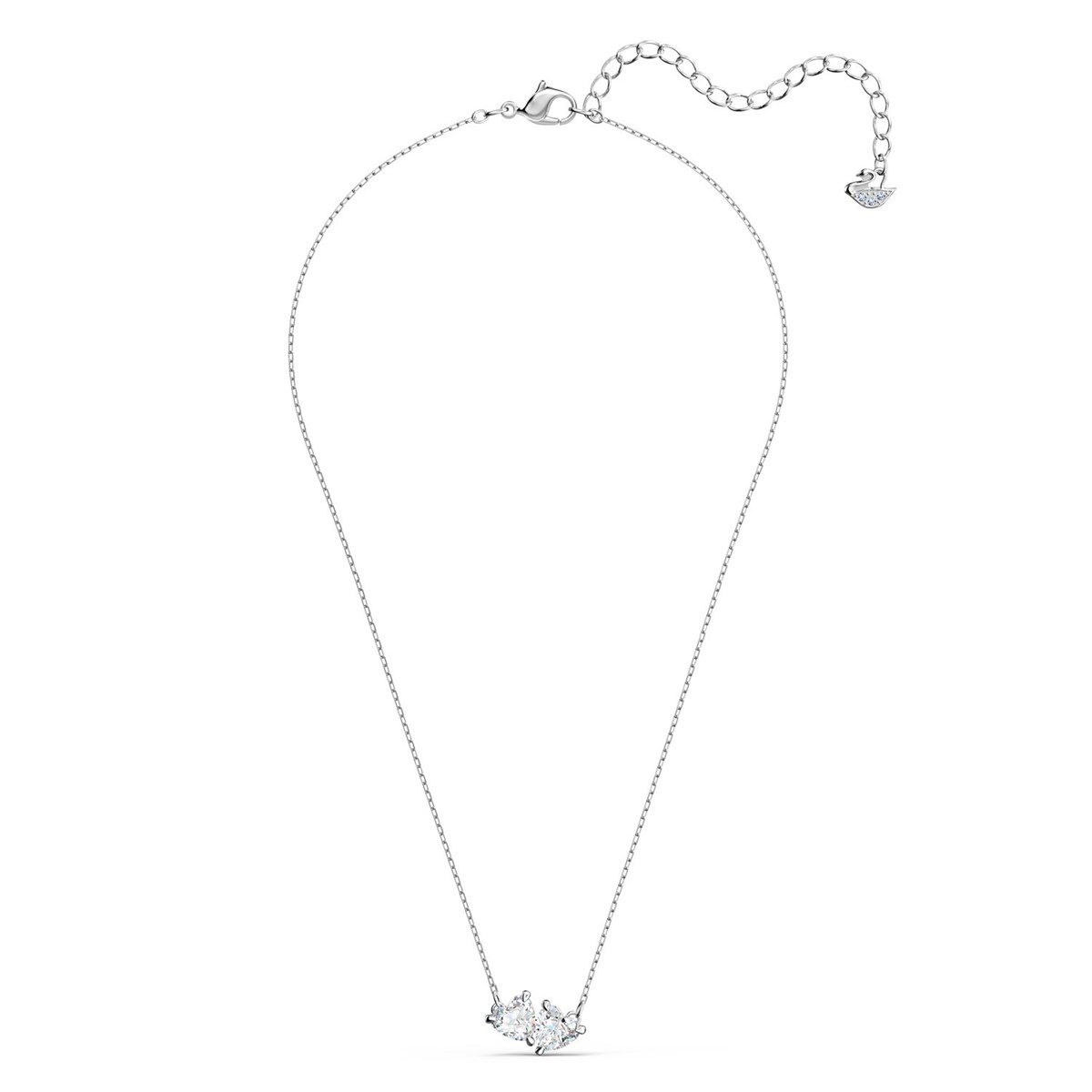 Collier Swarovski Mesmera double coeur en cristal - vue 3