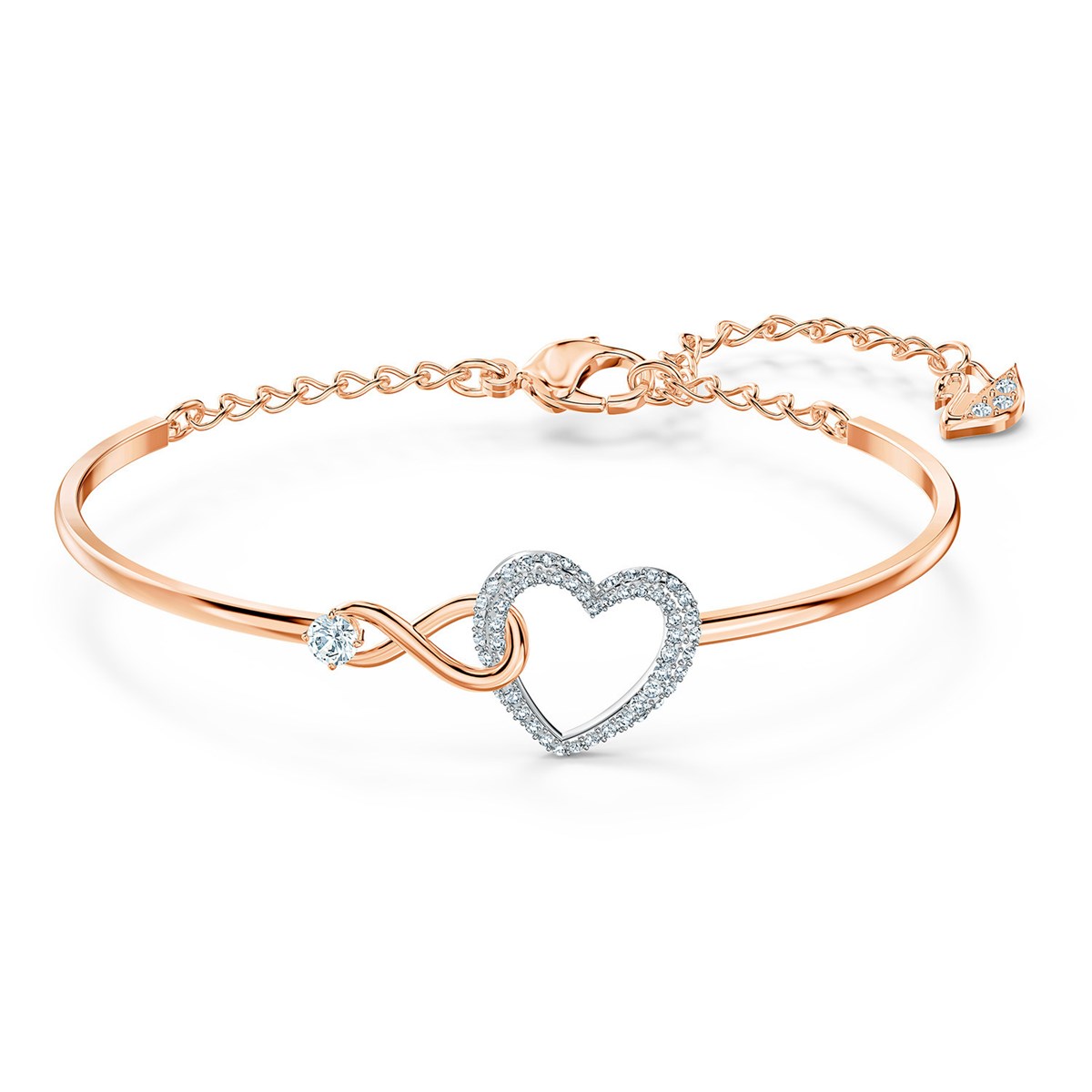 Bracelet jonc Swarovski Infinity Heart