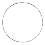 Créoles Brillaxis 60mm or blanc 9k