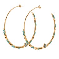 Boucles d'oreilles Hipanema Angkor Turquoise