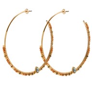 Boucles d'oreilles Hipanema Angkor Amber