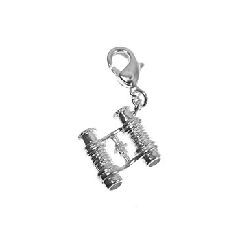 Charm paire de jumelles SC Crystal plaqué argent 3?m